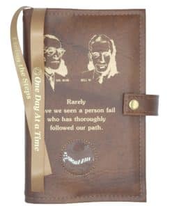 Big Book Regular Hardback – Bill and Bob/Med holder with Snap/Bookmarks/Penholder (Tan) DDBAA1003