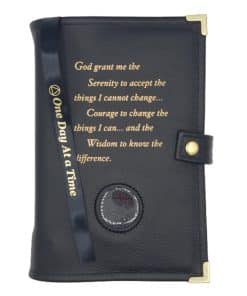 Big Book Regular Hardback – Serenity Prayer/Medallion Holder with Snap/Bookmark/Penholder/Metal Tips (LDBBR0706)