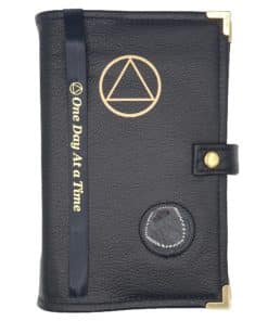 Big Book Regular Hardback – AA Symbol/Medallion Holder with Snap/Bookmark/Penholder/Metal Tips LDBBR0906