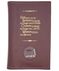 Big Book Regular Hardback – Serenity Prayer/Medallion Holder with Paperboard(Burgundy)