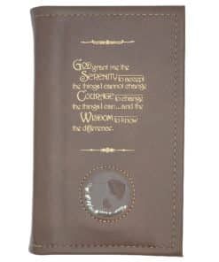 Big Book Regular Hardback – Serenity Prayer/Medallion Holder with Paperboard(Brown)