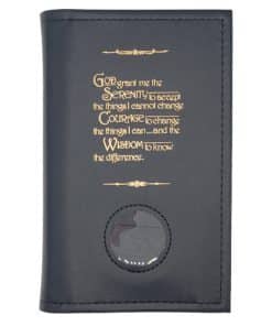Big Book Regular Hardback – Serenity Prayer/Medallion Holder with Paperboard(Black)
