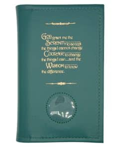 Big Book Regular Hardback – Serenity Prayer/Medallion Holder with Paperboard(Green)