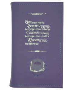 Big Book Regular Hardback – Serenity Prayer/Medallion Holder with Paperboard(Purple)