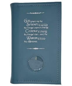 Big Book Regular Hardback – Serenity Prayer/Medallion Holder with Paperboard(Ocean Gray)