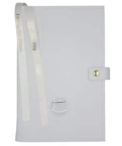 Big Book Regular Hardback – Medallion Holder with Paperboard/Snap/Bookmark/Penholder(White) DDBGP0410