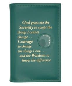 Al-Anon Twelve and Twelve Reg Hardback - Serenity Prayer/Med holder(Green) TTR0707