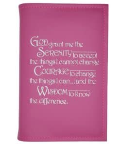 12n12 Hardback (Reg Size) Book Cover - Serenity Prayer(Pink) TTR0109