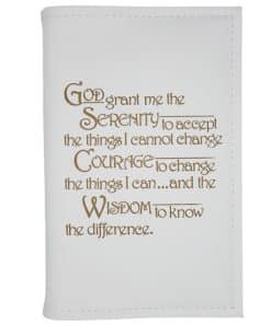 12n12 Hardback (Reg Size) Book Cover - Serenity Prayer(White) TTR0110