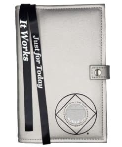 DOUBLE Cover for Hardback Reg Size NA Basic Text(6th Ed) OR Traditions...AND... It Works OR Living Clean w NA Symbol/Medallion Holder(Nickel) DDBNA60912