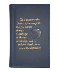 Basic Text(6th Ed) Paperback Reg Size, Book Cover with Serenity Prayer/Medallion Holder(Blue) DRGP0701