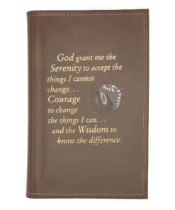 Basic Text(6th Ed) Paperback Reg Size, Book Cover with Serenity Prayer/Medallion Holder(Brown) DRGP0705
