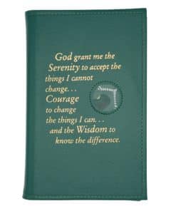 Basic Text(6th Ed) Paperback Reg Size, Book Cover with Serenity Prayer/Medallion Holder(Green) DRGP0707