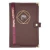 LEATHER Book Cover for NA Basic Text(6th Edition) Hardback Reg Size Book Cover w/ NA Symbol/Medallion Holder & Metal Tips(Burgundy)LDNA60904
