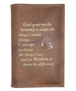 12n12 Paperback (Regular Size) Book Cover w/ Serenity Prayer/Medallion Holder and paperboard (TAN)TTS0703