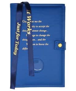 NA Double Book Cover for Regular Hardback Books with Serenity Prayer and Coin Holder