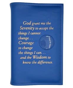 NA Single Book Cover with Serenity Prayer and Coin Holder